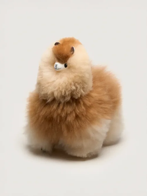 przytulanka z naturalnej alpaki Huacaya blonde mix – ręcznie wykonana w Peru