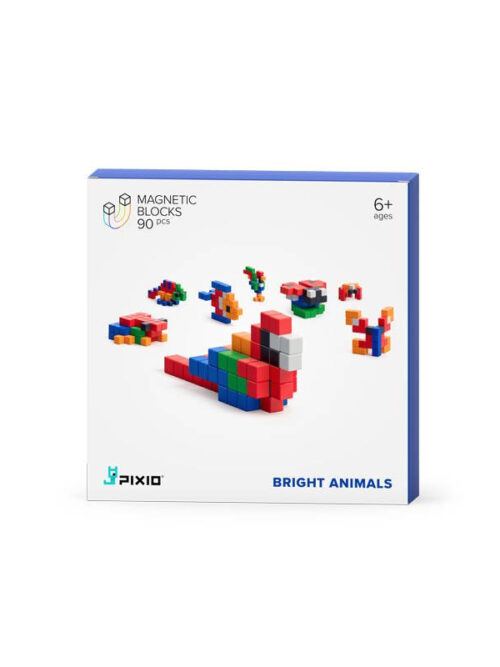 Klocki Pixio Bright Animals Story Series – zestaw 90 elementów