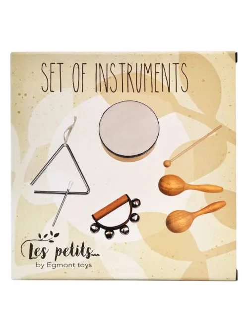 muzyczny zestaw edukacyjny trójkąt marakasy tamburyn dzwonki