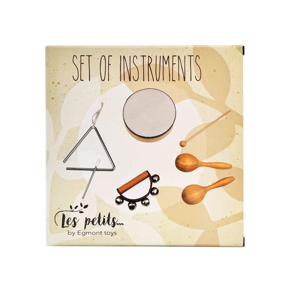 muzyczny zestaw edukacyjny trójkąt marakasy tamburyn dzwonki