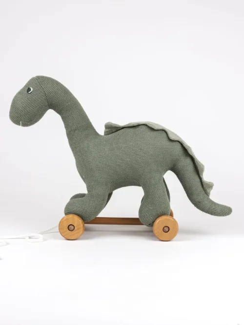 dinozaur Victor do ciągnięcia na drewnianych kółkach Egmont Toys