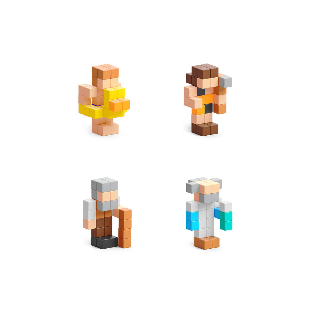 Mini figurki Pixio – zbliżenie na detale