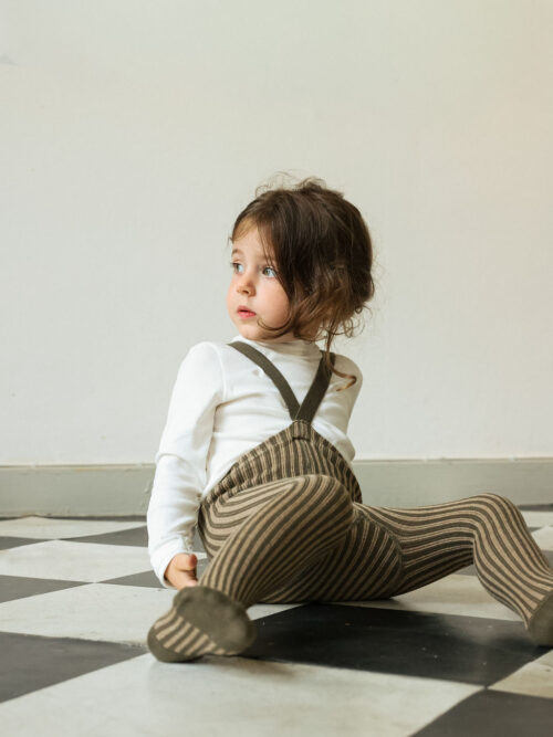 szelki rajstopy silly silas dziecięce Special Seaweed Brown X Peanut Striped