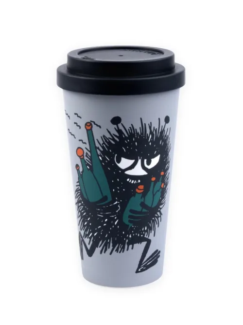 Kubek Muminki Chichotek 450 ml, Kubek take-away czarny Nordicbuddies
