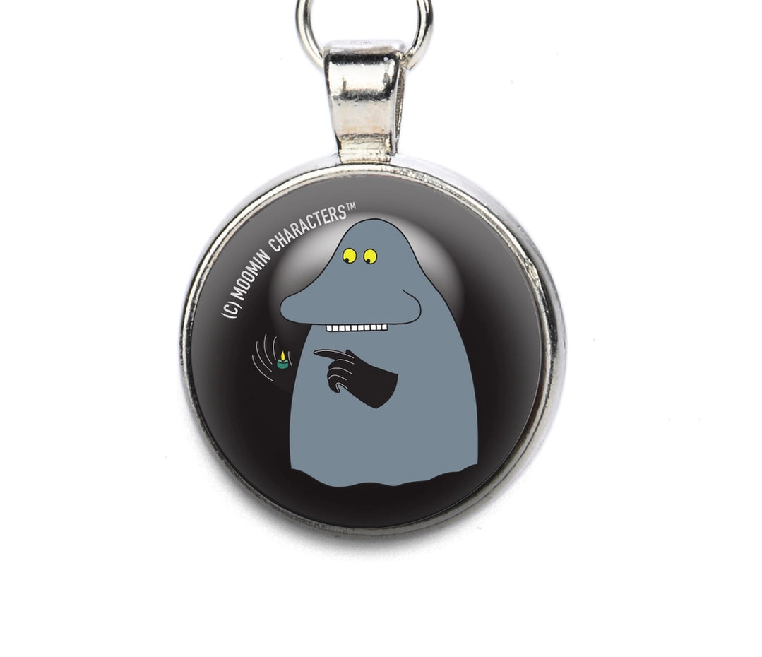 Breloczek Buka Nordicbuddies, Groke key ring black, Metalowy brelok Muminki Buka