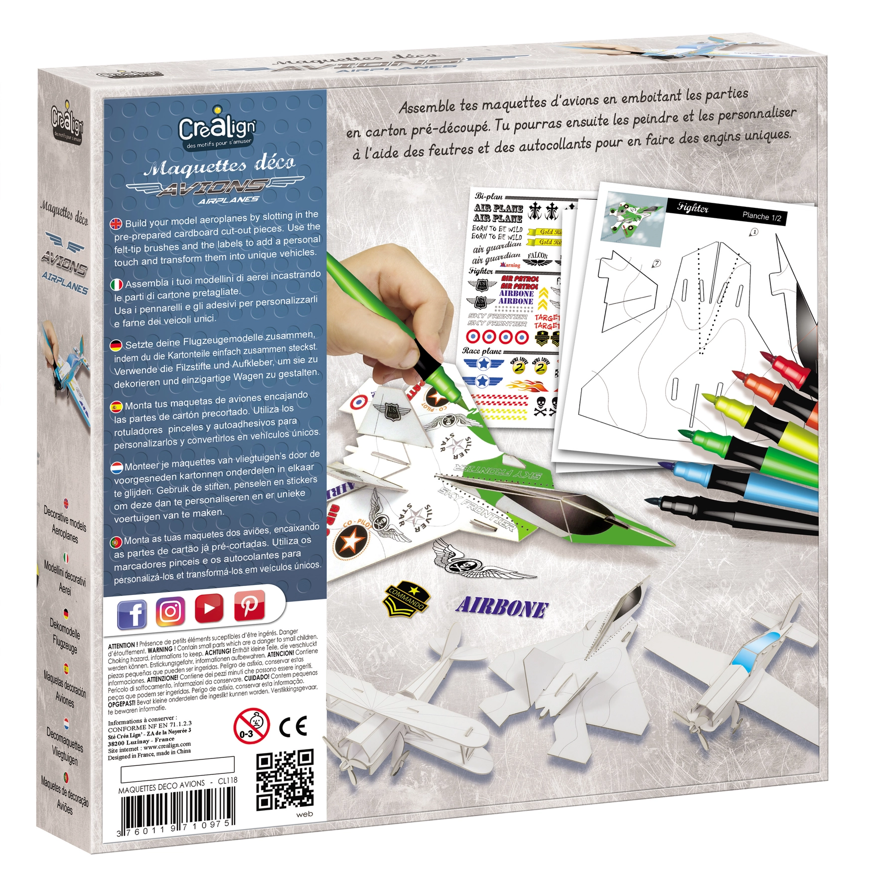 Modele kartonowych samolotów do złożenia – Crea Lign