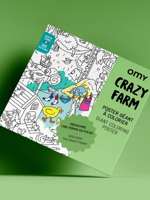 omy gigantyczna kolorowanka crazy farm