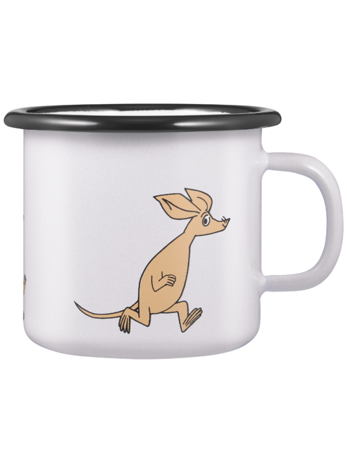 Kubek emaliowany Muurla Muminki 250 ml jasny z motywem Ryjka Sniff