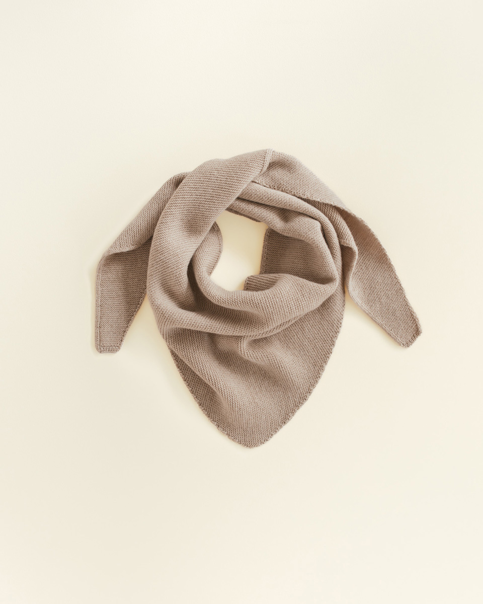 josephina triangle scarf sand kremowy hvid merino wełniany