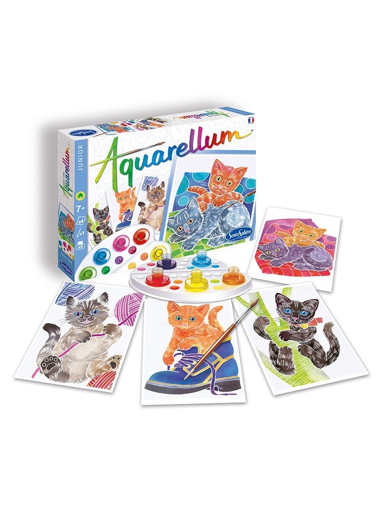 zestaw akwarelowy kotki dla dzieci