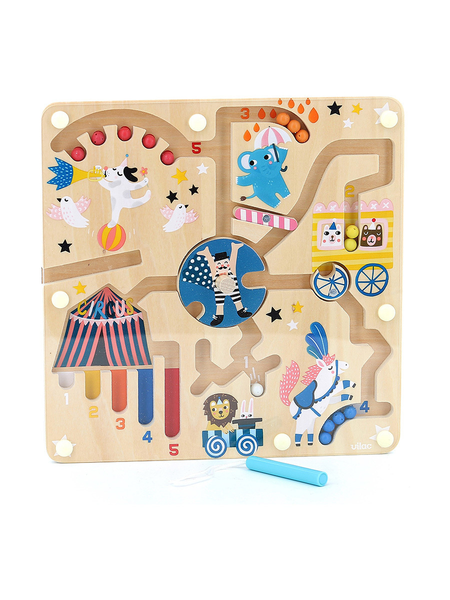 Drewniany labirynt magnetyczny Vilac z kulkami