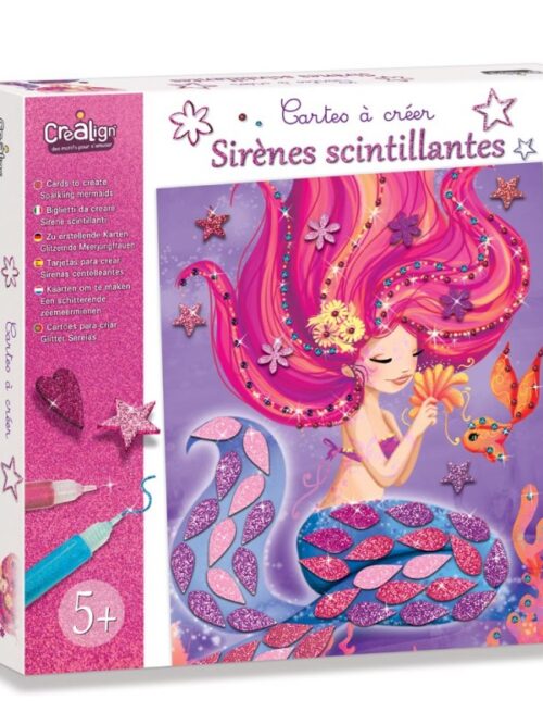 Crea Lign zestaw kreatywny syreny z brokatem dla dzieci błyszczące zadania