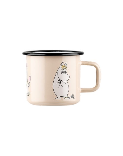 Kubek emaliowany Muurla Muminki 370 ml beżowy z Panną Migotką Snorkmaiden