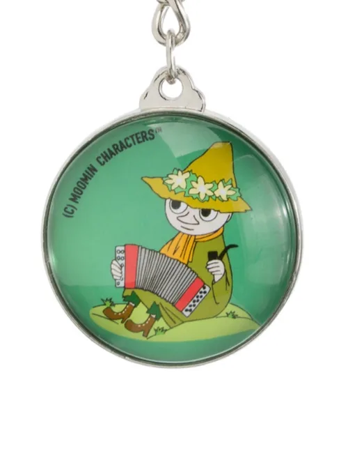 Zielony brelok Nordicbuddies, Brelok Włóczykij 3.5 cm, Moomin Snufkin keychain