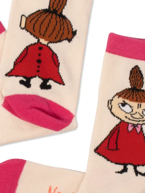 skarpetki różowe moomin muminki damskie czerwone bawełniane
