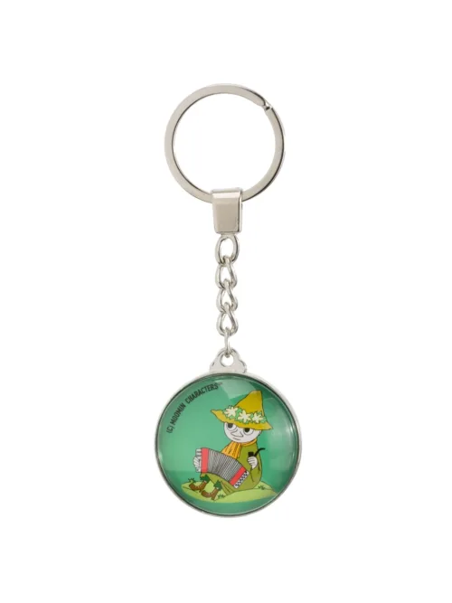 Breloczek Włóczykij Nordicbuddies, Snufkin key ring green, Metalowy brelok Muminki Włóczykij
