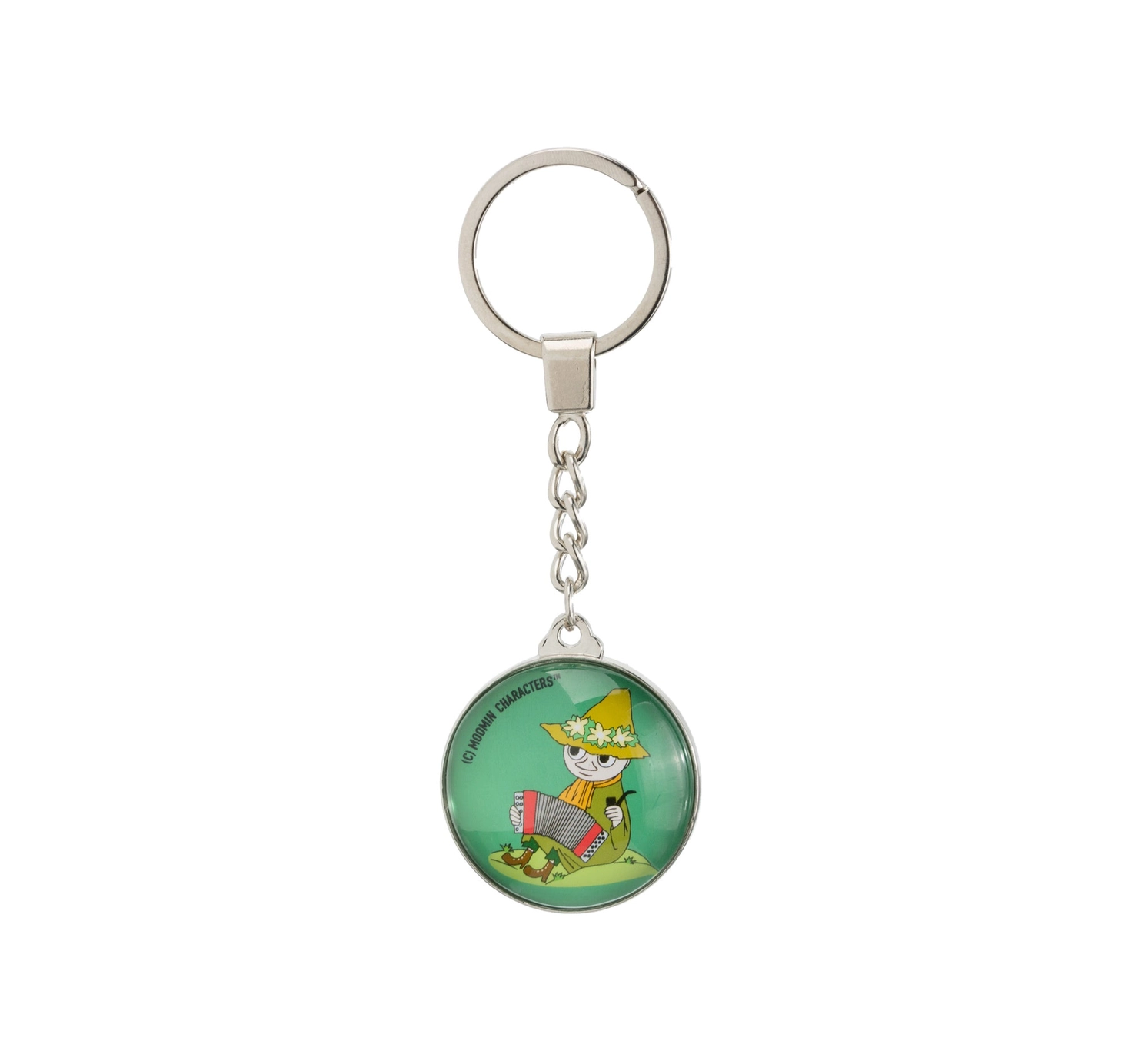 Breloczek Włóczykij Nordicbuddies, Snufkin key ring green, Metalowy brelok Muminki Włóczykij