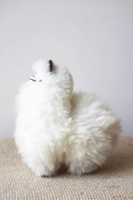 alpaka baby plush toy white