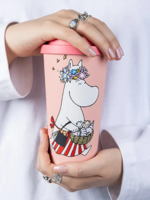 Nordicbuddies kubek termiczny Mama Muminka różowy