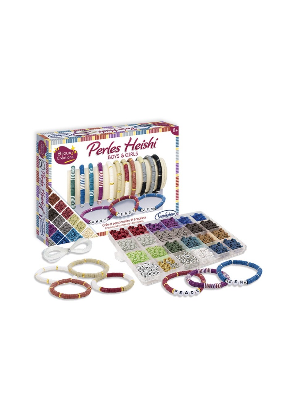koraliki heishi dla dzieci, zestaw do robienia bransoletek