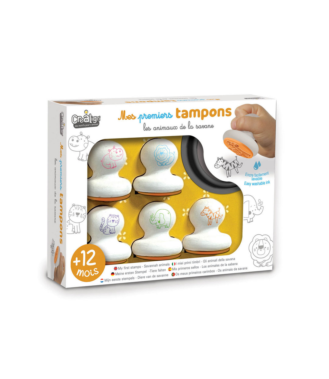 crea lign kreatywny stempelki dla malucha 12 miesiecy sawanna