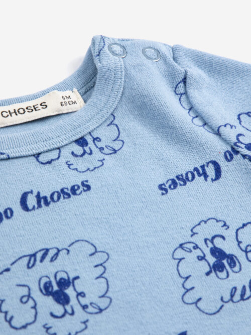 Body na długi rękaw Bobo Choses Pickles The Dog all over bawełniane ss26