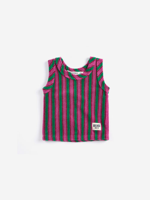 striped koszulka bez rękawków tank top ss26 frotte bobo choses