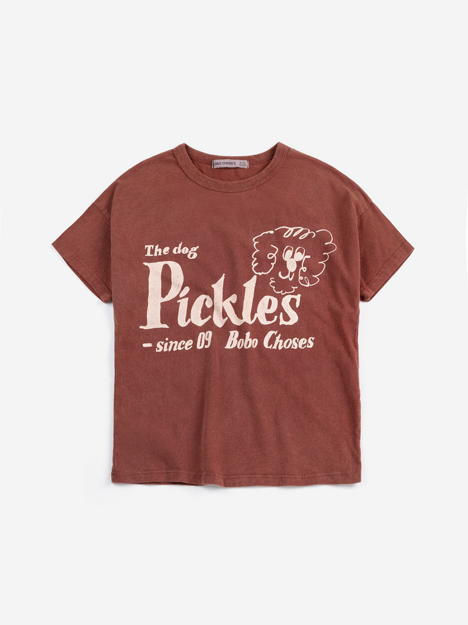 Pickles The Dog t-shirt koszulka z krótkim rękawem piesek brązowa