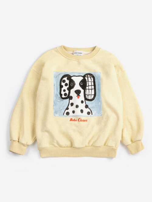 bluza sweatshirt bobo choses van dog żółta bawełniana ss26