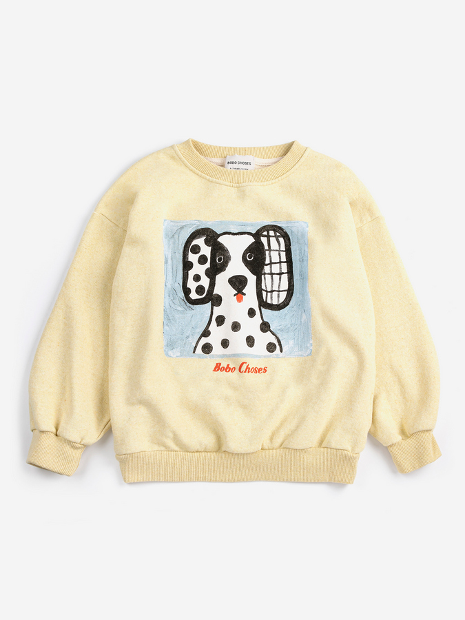 bluza sweatshirt bobo choses van dog żółta bawełniana ss26