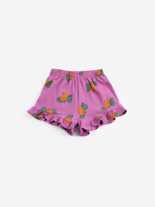 szorty ruffled shorts tangerine all over fuksjowe dziecięce bobo choses