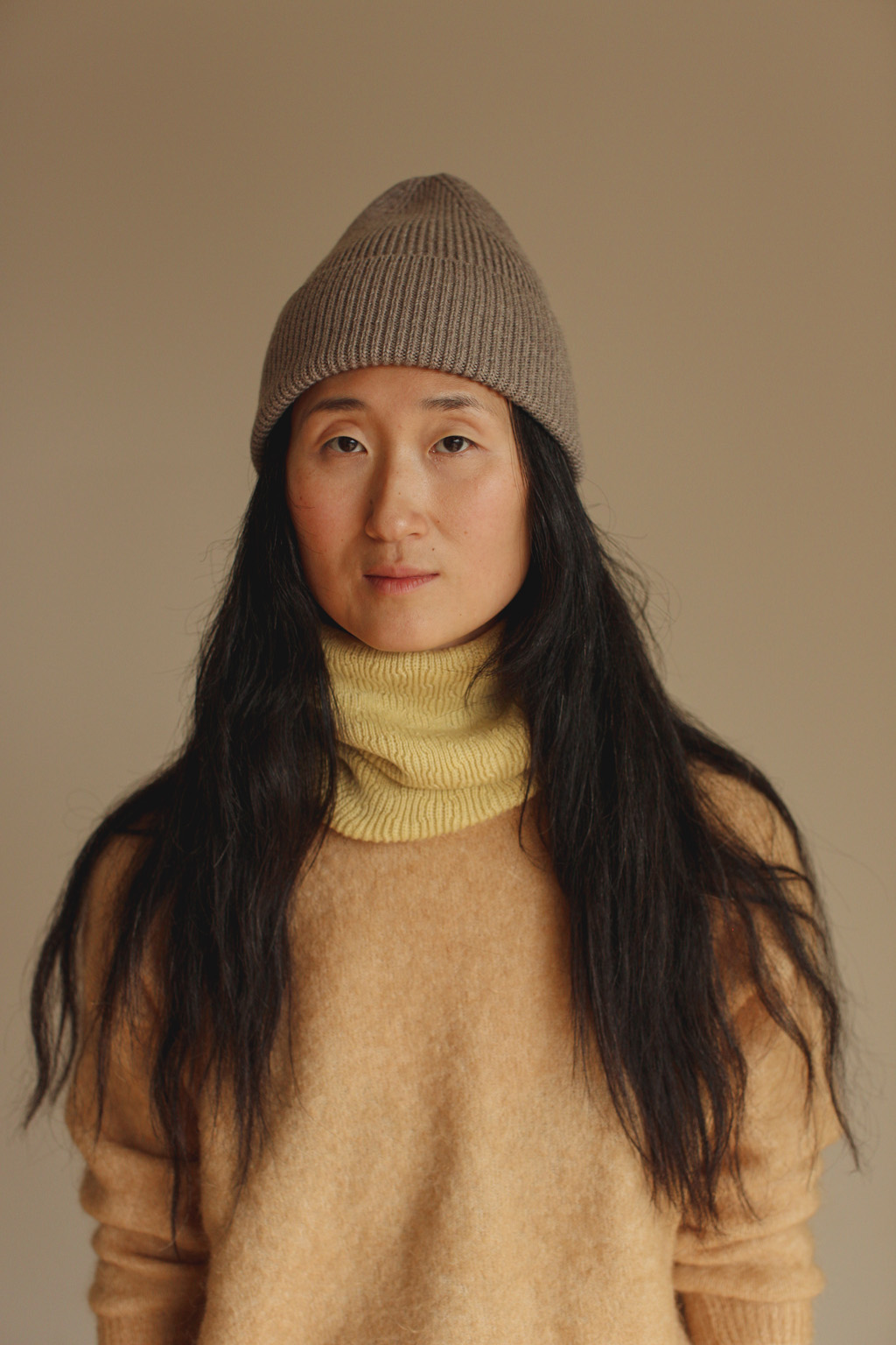 damska wełniana czapka merino typu beanie hvid otter