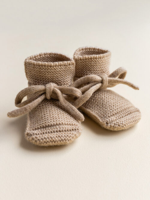booties sand original kvid piaskowe kremowe buciki niechodki wełniane niemowlęce