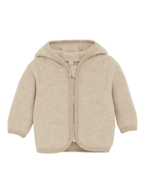 kurtka dziecięca Huttelihut wełniany polar camel melange