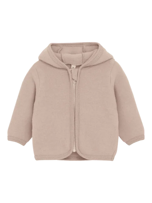 kurtka dziecięca Huttelihut wełniany polar mahogany rose