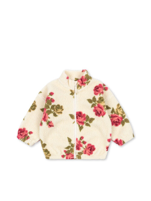 JODY TEDDY JACKET GRS midori blanc konges sloejd kurtka w róże dziewczynka polarowa