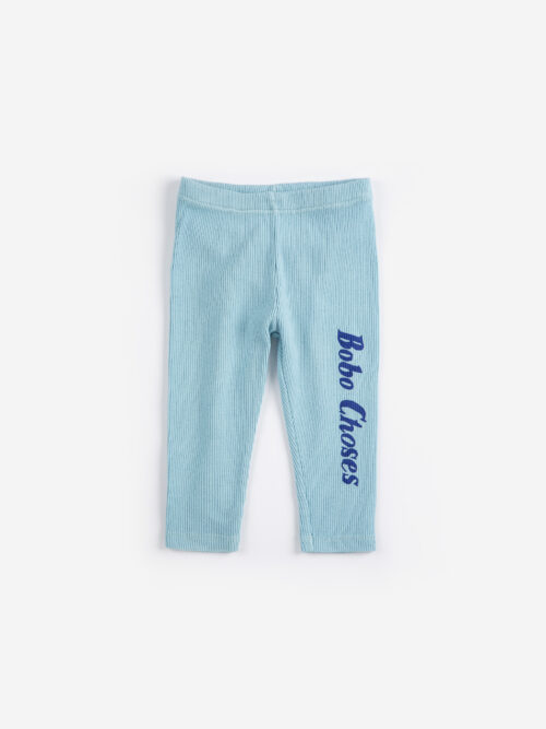 Bobo Choses legginsy niebieskie spodnie blue pickles niemowlęce