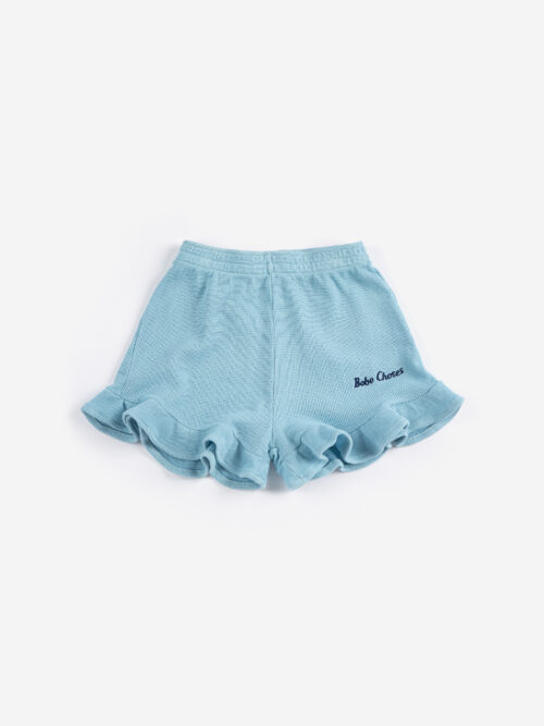 bobo choses Ruffled shorts krótkie spodenki niebieskie pickles