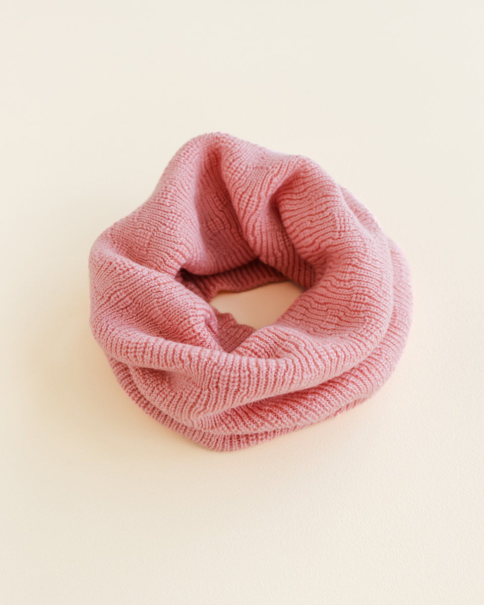 Tube Scarf Gigi hvid bubblegum komin różowy dziecięcy szalik