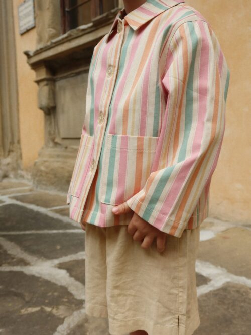 Franzen Linen shorts szorty konges slojd lniane chłopięce Sea Mist