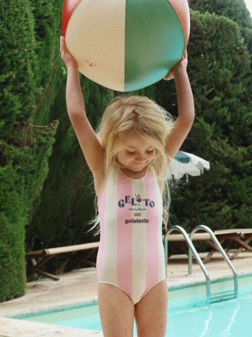 Gelato Pomia Swimsuit Candy Rose Stripe strój kąpielowy konges slojd w paski