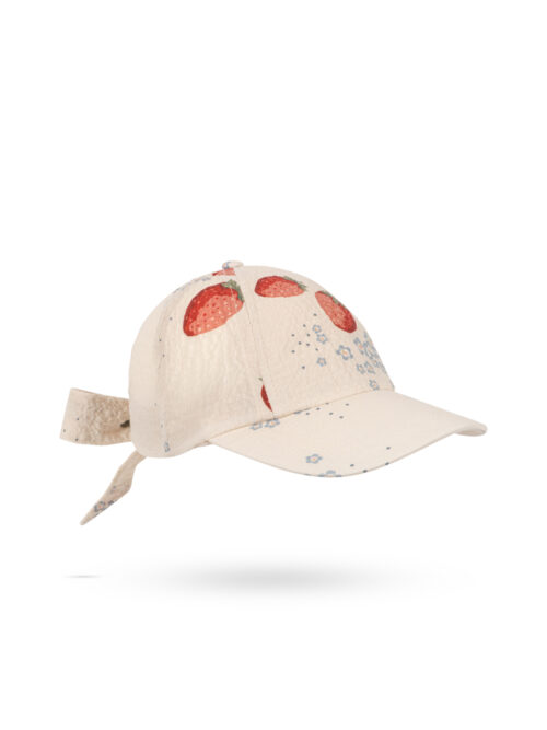 Konges Sloejd Ava Bow Cap Gots czapka z daszkiem w truskawki