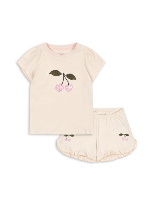 Zestaw koszulka szorty Konges Slojd z wisienką Fami Frill Set Gots Konges Sloejd Buttercream