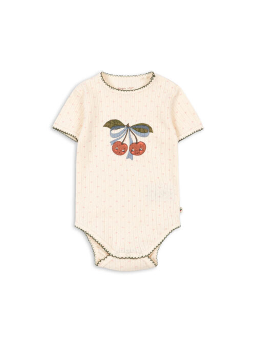 Minnie Coeur body na krótki rękaw Konges Sloejd wisienki gots