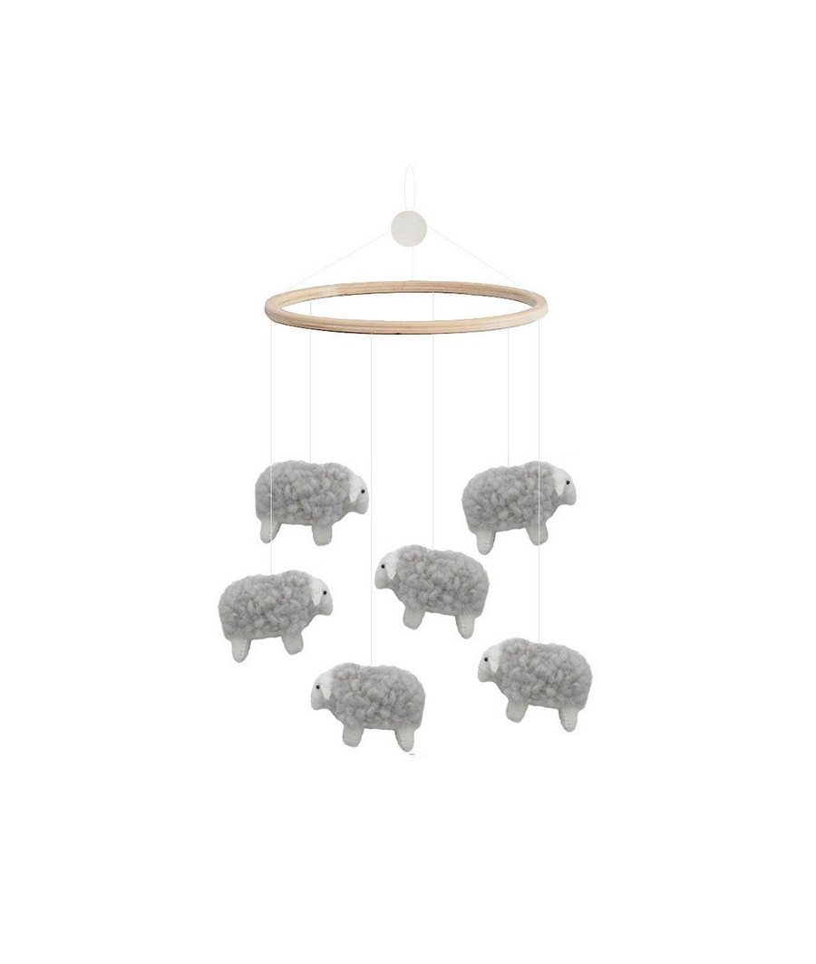 karuzela dla dziecka nad lozeczko owieczki hand made zwierzatka