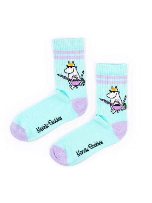 skarpetki migotka miętowe pastelowe muminki
