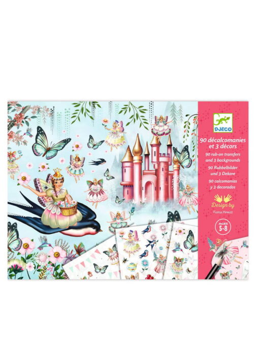 kalkomanie djeco wróżki zestaw kreatywny
