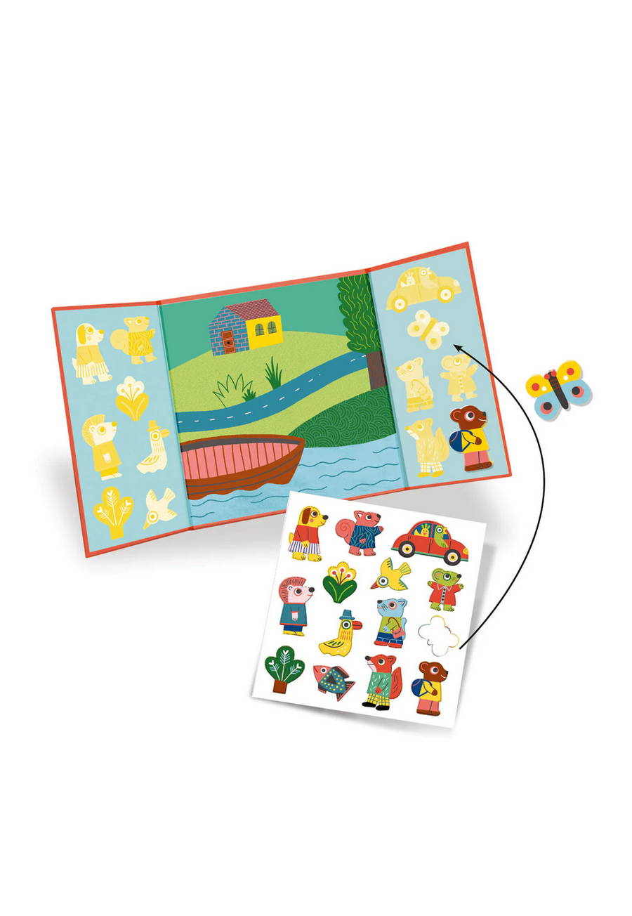 naklejki wielokrotne djeco zwierzęta zestaw