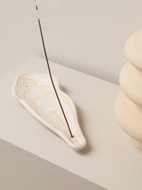 biała podstawka pod kadzidełka helio ferretti incense burner