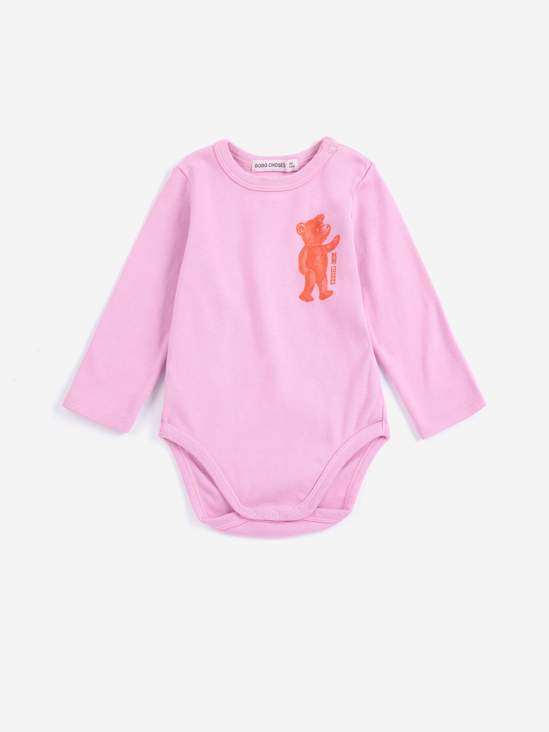 softpaw monster body na długi rękaw bobo choses różowe miś